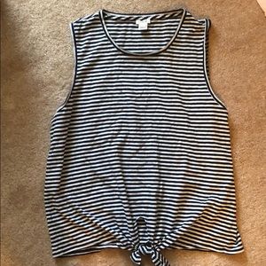 JCrew Navy stripe tank